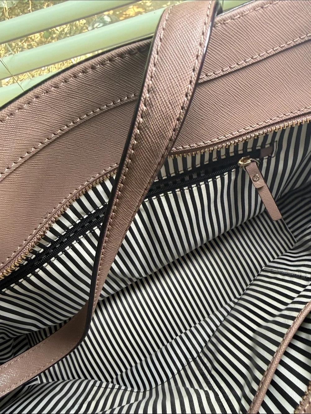 kate spade mauve Saffiano Leather Tote